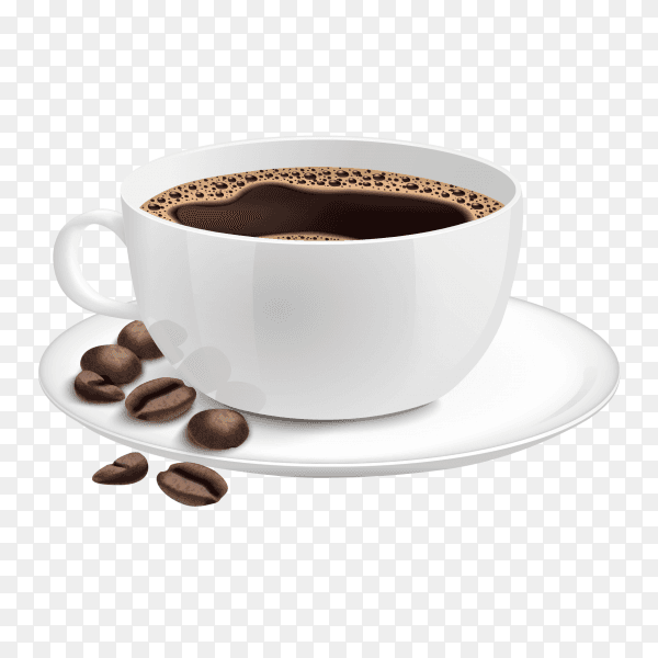 A cup of coffee design on transparent background PNG