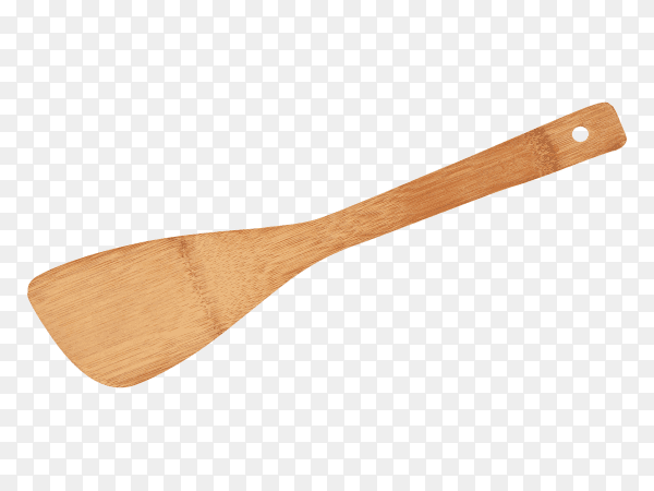 A wooden spatula on transparent PNG