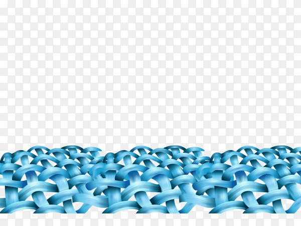 Abstract Blue fabric on transparent PNG