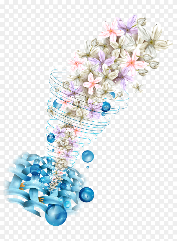 Abstract fabric and bubbles with detergent vector PNG