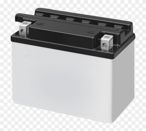 Accumulator battery car on transparent PNG