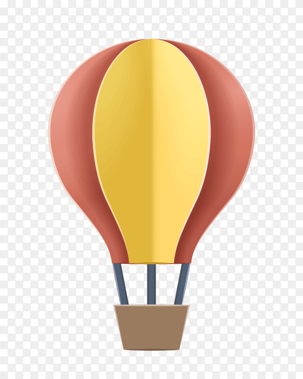 Air balloon on transparent PNG