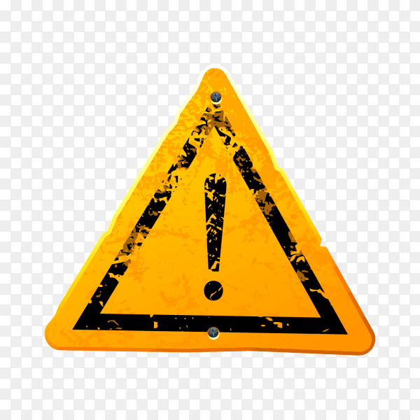 Attention sign premium vector PNG