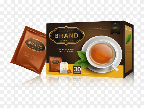 Backet of tea on transparent PNG
