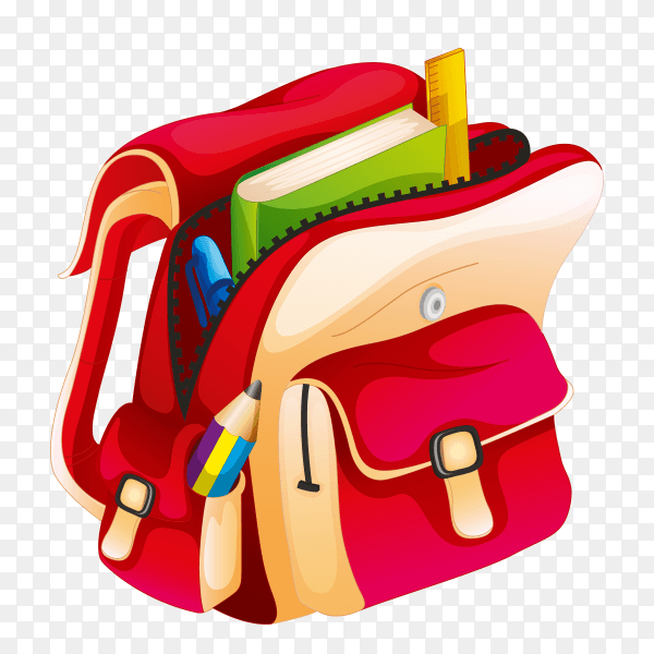 Beautiful Red bag on transparent background PNG