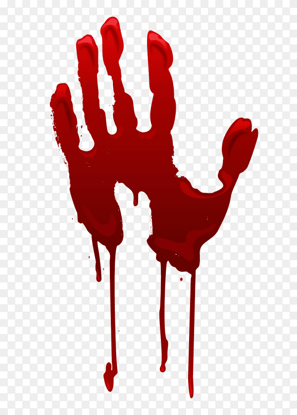 Bloody handprint clipart PNG