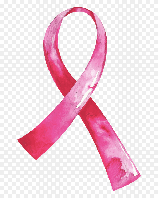 Breast cancer awareness with pink ribbon vector PNG