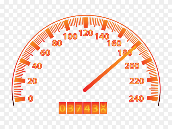 Car speedometer dashboard Premium vector PNG
