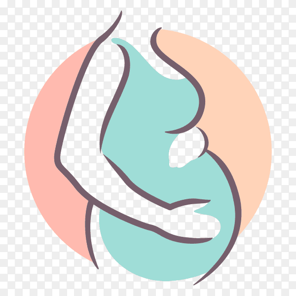 Caressing stomach for a pregnant woman vector PNG
