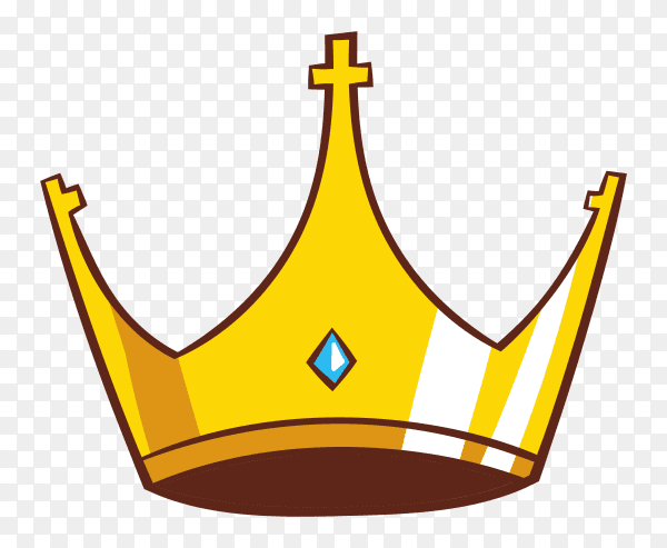 Cartoon illustration of crown icon Clipart PNG