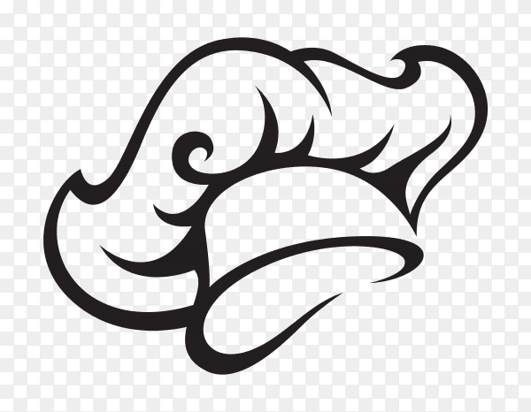 Chef's hand drawn hat vector PNG