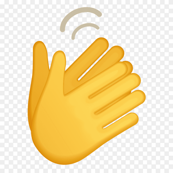 Clapping hands gestures emoji on transparent background PNG