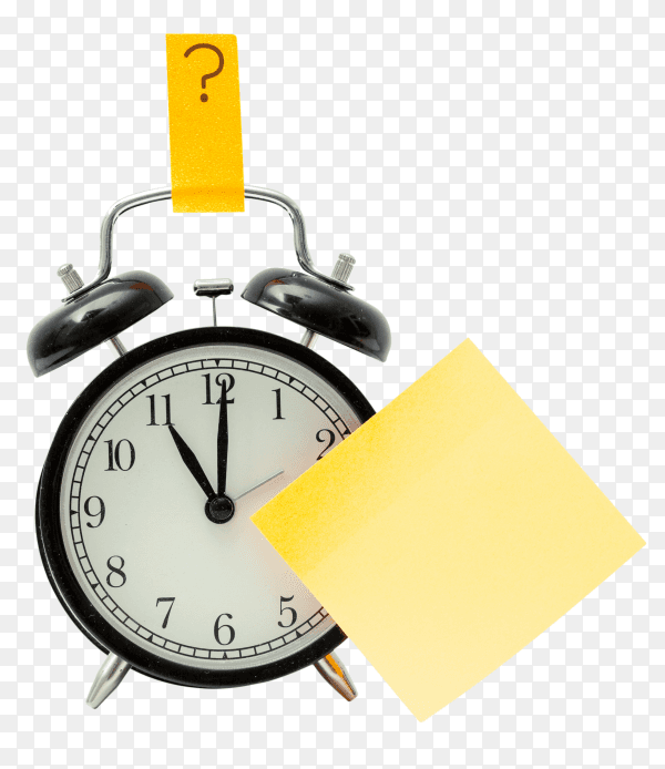 Clock office table on transparent background PNG