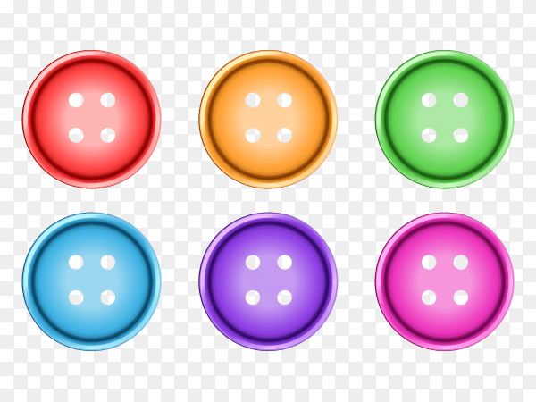 Clothing Buttons design on transparent PNG