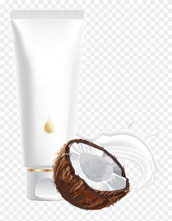 Concept poster for organic natural cream vector PNG
