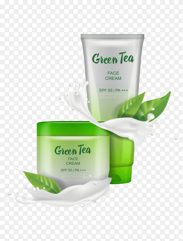 Cosmetic Green tea cream Clipart PNG