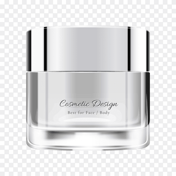 Cosmetic cream product ad on transparent background PNG
