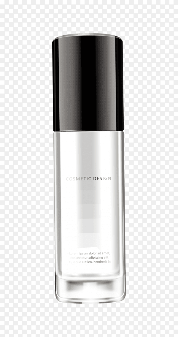 Cosmetic design ad on transparent background PNG