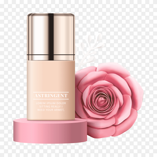 Cosmetic products template Premium Vector PNG