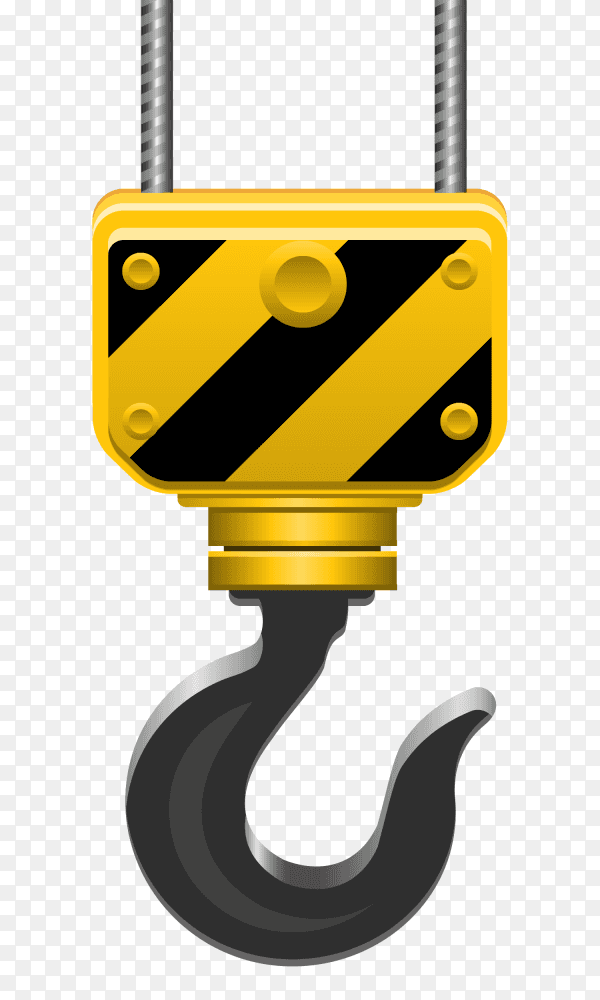 Crane hook on transparent background PNG