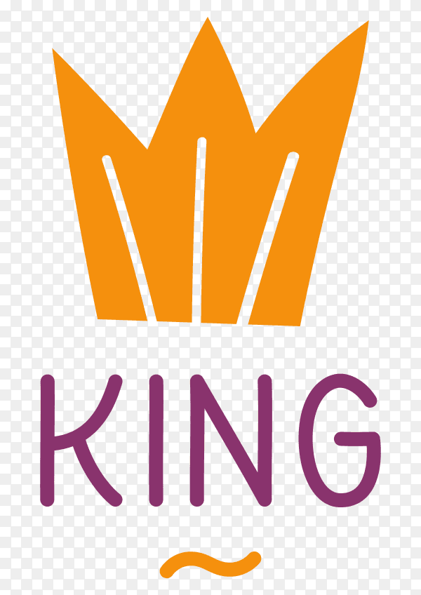 Crown and King lettering Clipart PNG