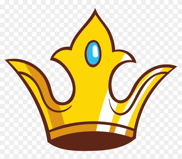 Crown icon cartoon on transparen background PNG