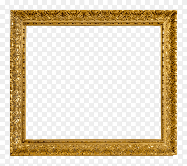Decorative frame and border on transparent background PNG