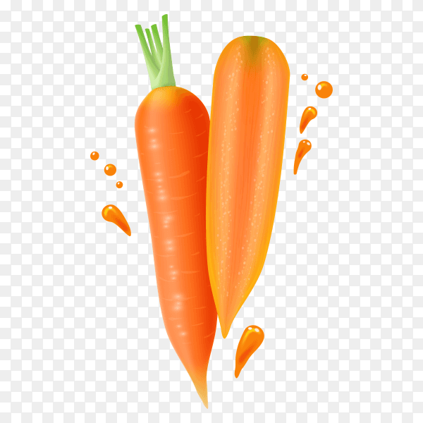 Delicious carrots on transparent background PNG