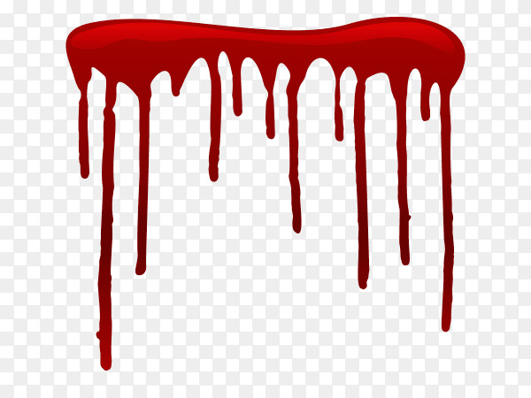 Dripping blood on transparent background PNG