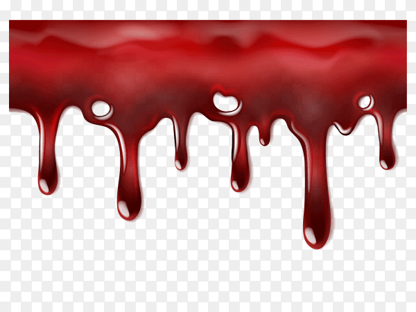Dripping blood template vector PNG