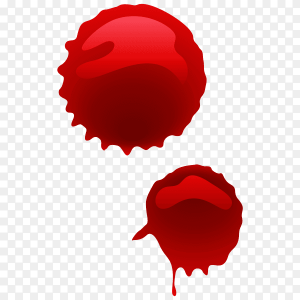 Drop of blood on transparent PNG