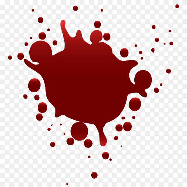 Drop of blood on transparent background PNG