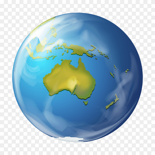 Earth globe on transparent background png