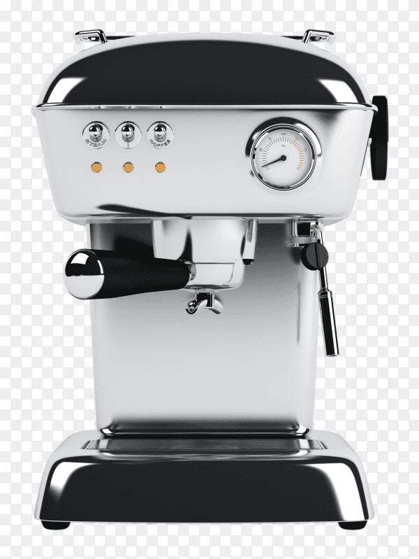 Espresso coffee machine on transparent background PNG
