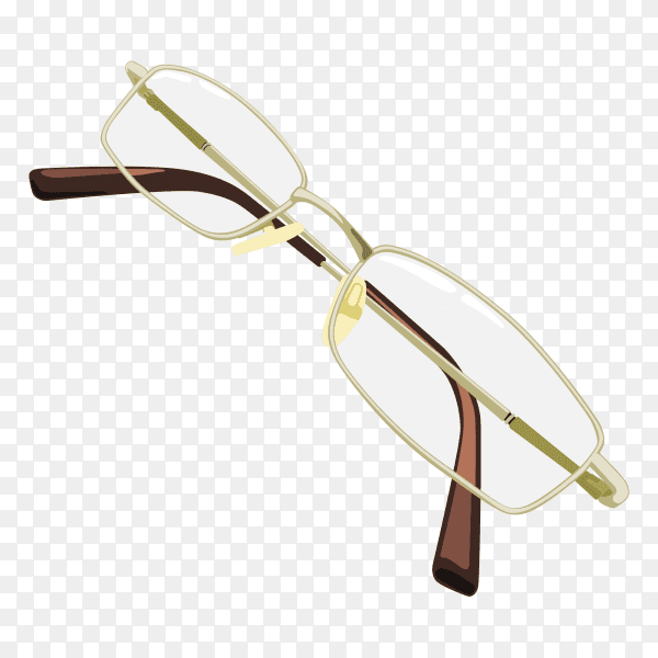 Eyeglasses ware on transparent background PNG