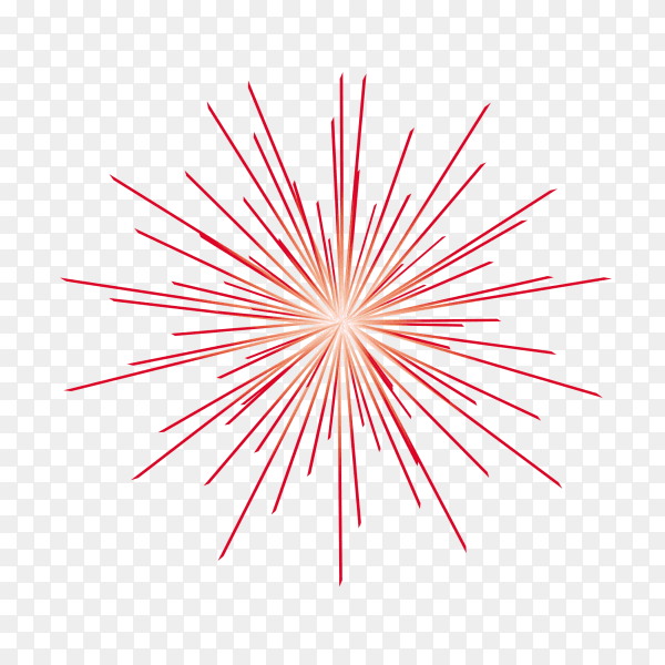 Festive fireworks on transparent background PNG