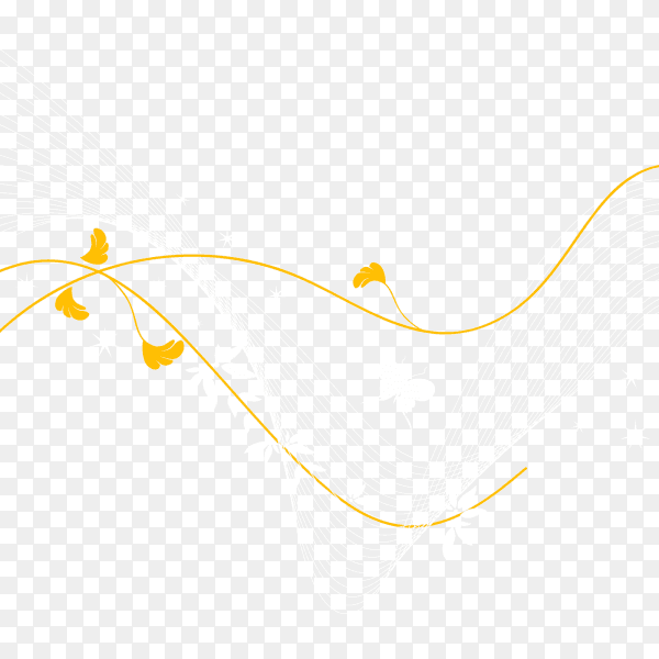Flowers abstract line on transparent background PNG