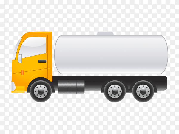 Fuel truck on transparent background PNG