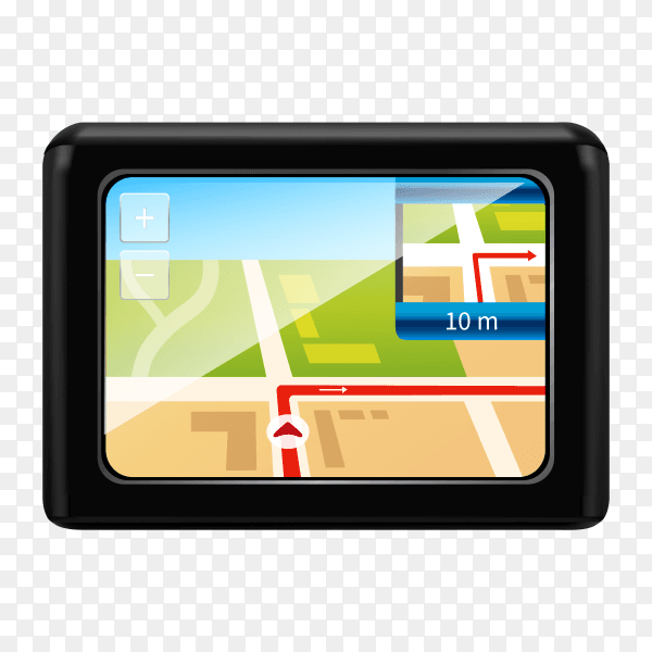Gps navigation machine on transparent background PNG
