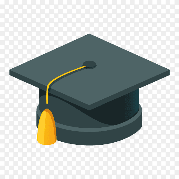 Graduation cap on transparent PNG