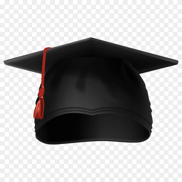 Graduation cap on transparent background PNG