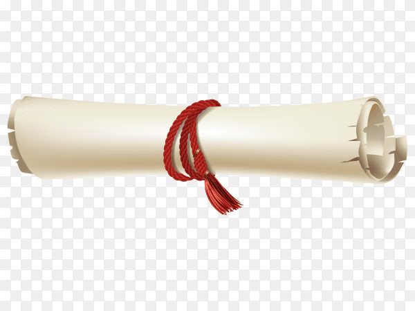 Graduation diploma on transparent PNG