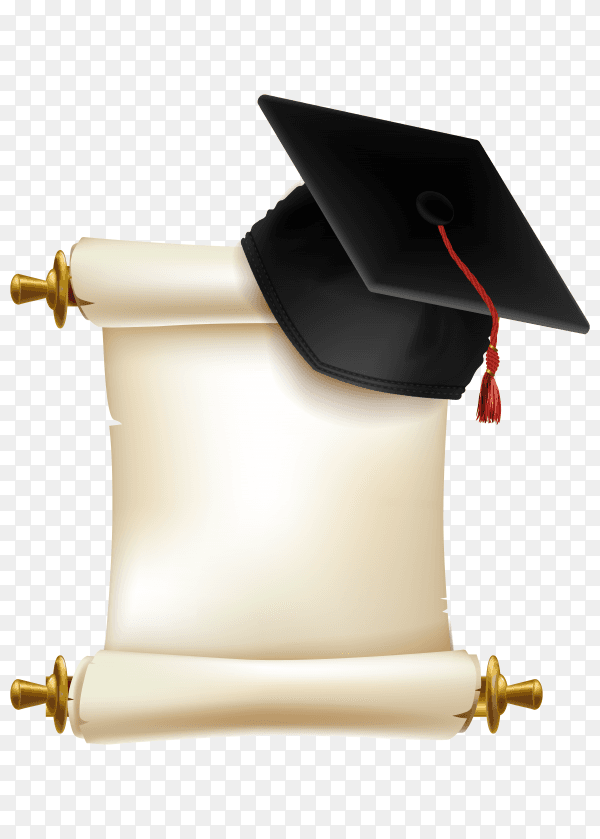 Graduation greeting card on transparent background PNG