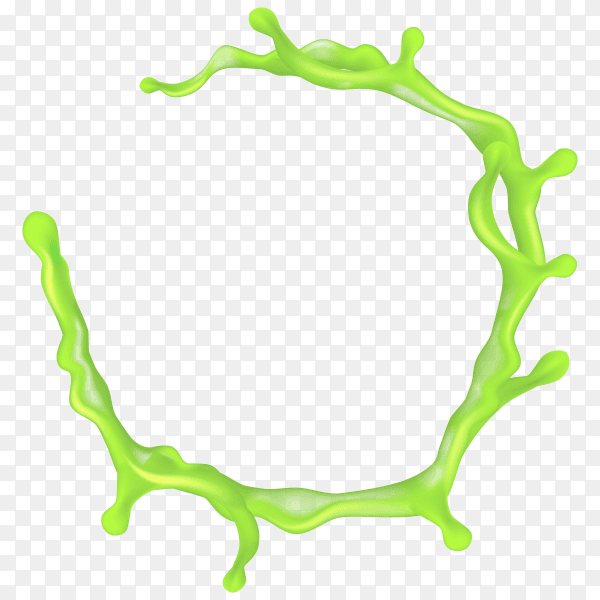 Green paint splash premium vector PNG