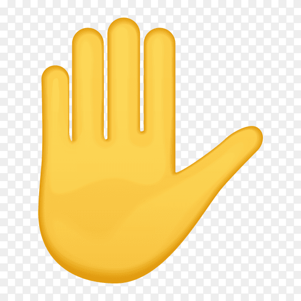 Hand with fingers splayed gestures on transparent PNG
