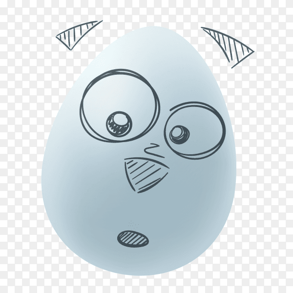 Happy easter egg face emoji on transparent background PNG