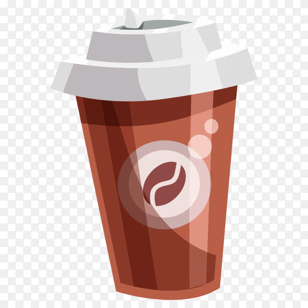 Hot coffee drink on transparent background PNG
