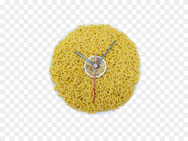 Ittalian pasta clock on transparent background PNG
