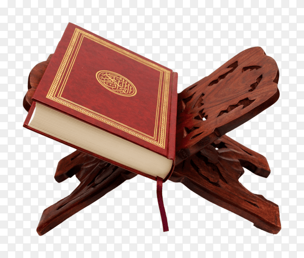 Koran Holy Book Stand Holder Wooden on transparent background PNG