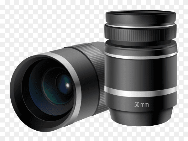Lens of camera on transparent background PNG